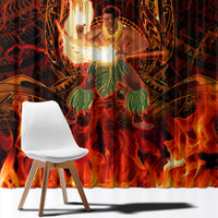 Samoa Siva Afi Festival Window Curtain Fire Knife Dancing LT05 - Polynesian Pride