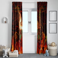 Samoa Siva Afi Festival Window Curtain Fire Knife Dancing LT05 - Polynesian Pride