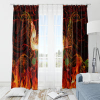 Samoa Siva Afi Festival Window Curtain Fire Knife Dancing LT05 - Polynesian Pride