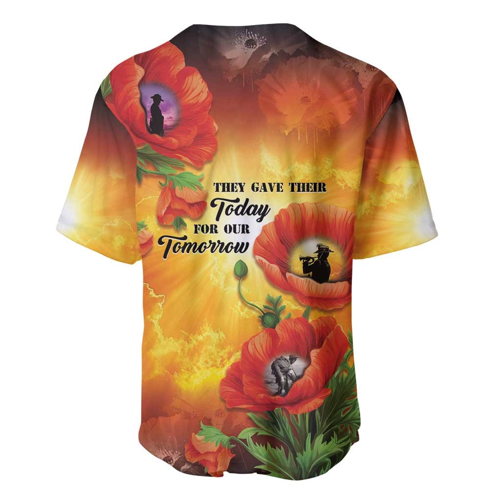 ANZAC Day Red Poppy Baseball Jersey Honoring The ANZAC Spirit LT05 - Polynesian Pride