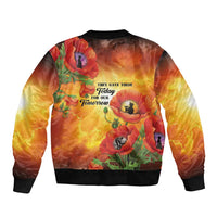 ANZAC Day Red Poppy Bomber Jacket Honoring The ANZAC Spirit LT05 - Polynesian Pride