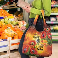 ANZAC Day Red Poppy Grocery Bag Honoring The ANZAC Spirit LT05 - Polynesian Pride
