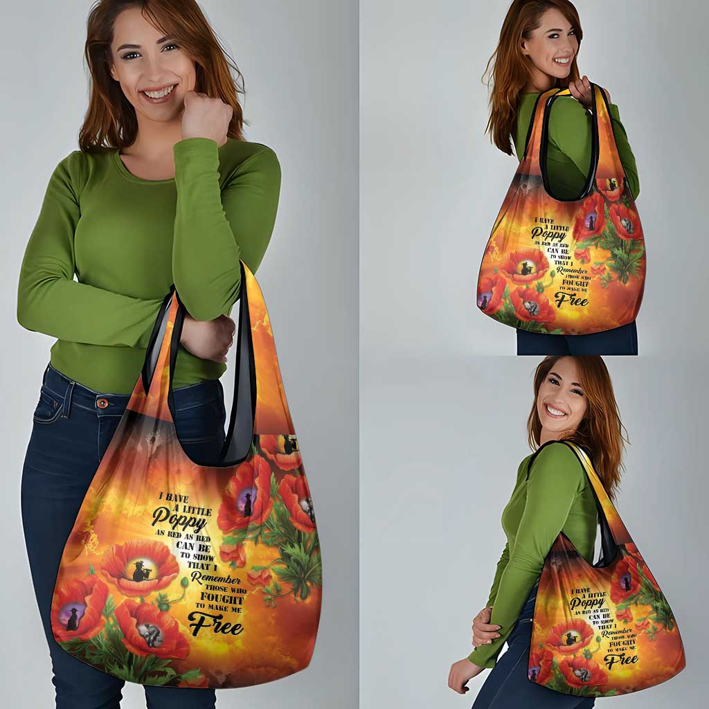 ANZAC Day Red Poppy Grocery Bag Honoring The ANZAC Spirit LT05 - Polynesian Pride