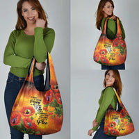 ANZAC Day Red Poppy Grocery Bag Honoring The ANZAC Spirit LT05 - Polynesian Pride