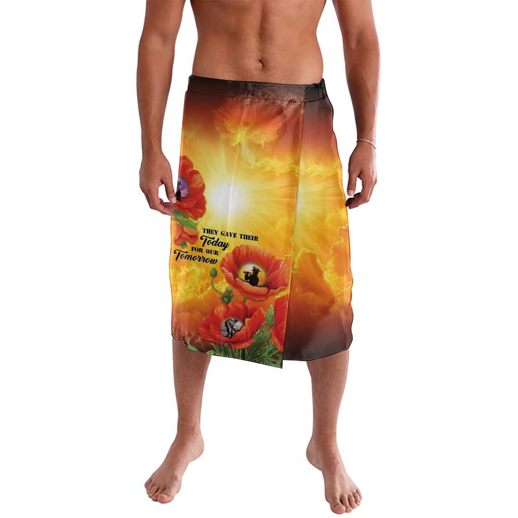 ANZAC Day Red Poppy Lavalava Honoring The ANZAC Spirit LT05 Orange - Polynesian Pride