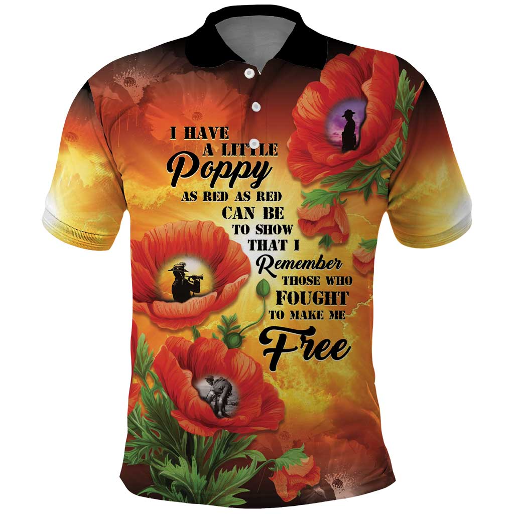 ANZAC Day Red Poppy Polo Shirt Honoring The ANZAC Spirit LT05 Orange - Polynesian Pride