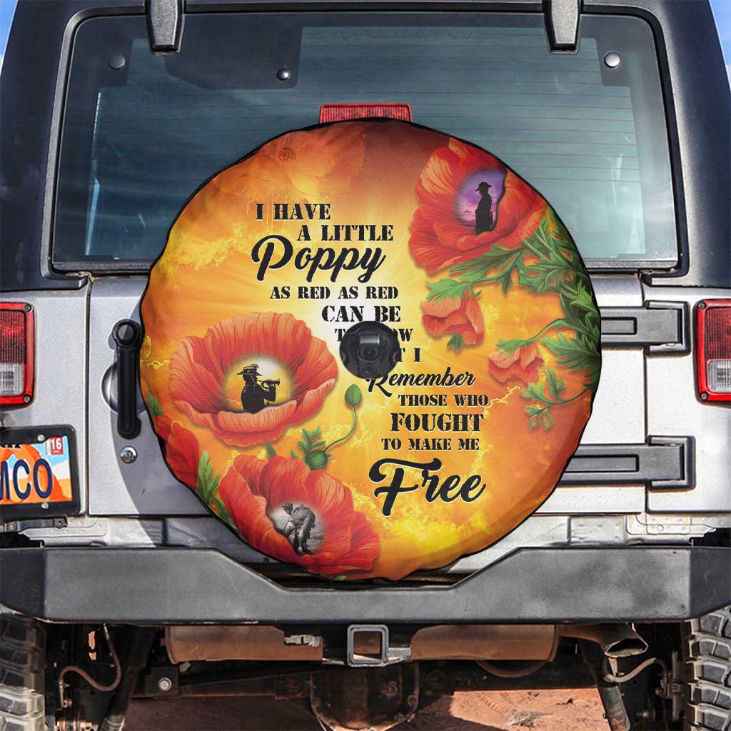 ANZAC Day Red Poppy Spare Tire Cover Honoring The ANZAC Spirit LT05 Orange - Polynesian Pride