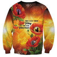 ANZAC Day Red Poppy Sweatshirt Honoring The ANZAC Spirit LT05 - Polynesian Pride