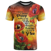 ANZAC Day Red Poppy T Shirt Honoring The ANZAC Spirit LT05 Orange - Polynesian Pride