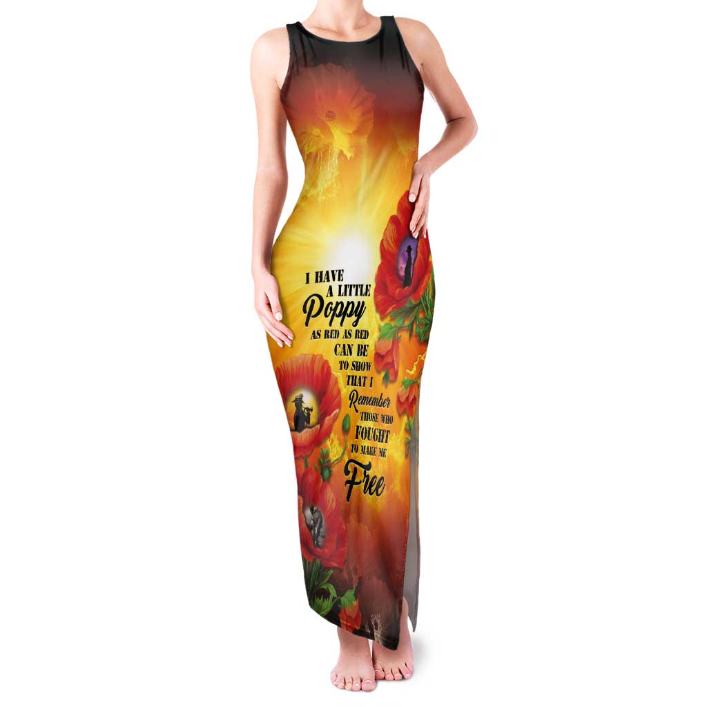 ANZAC Day Red Poppy Tank Maxi Dress Honoring The ANZAC Spirit