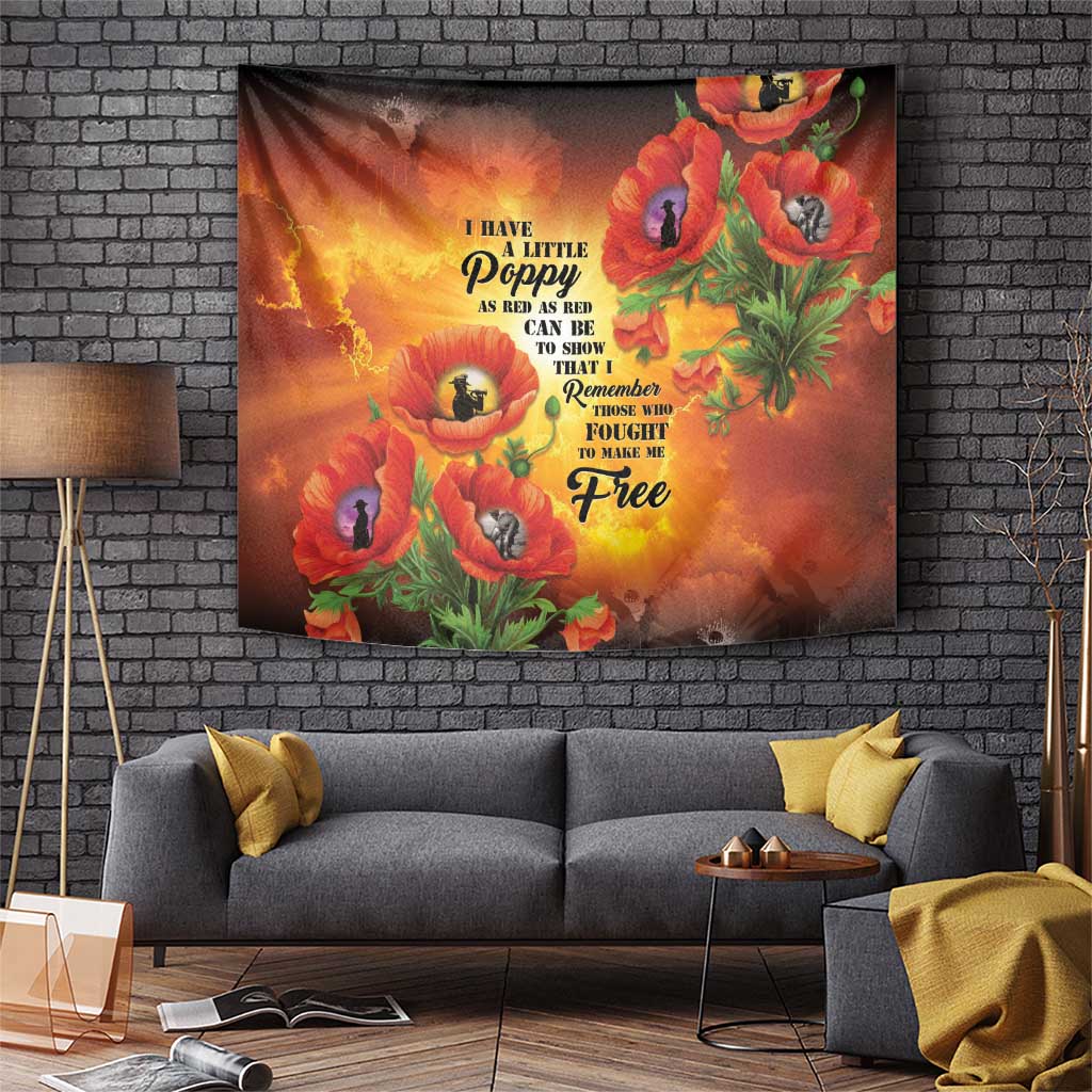ANZAC Day Red Poppy Tapestry Honoring The ANZAC Spirit LT05 Orange - Polynesian Pride