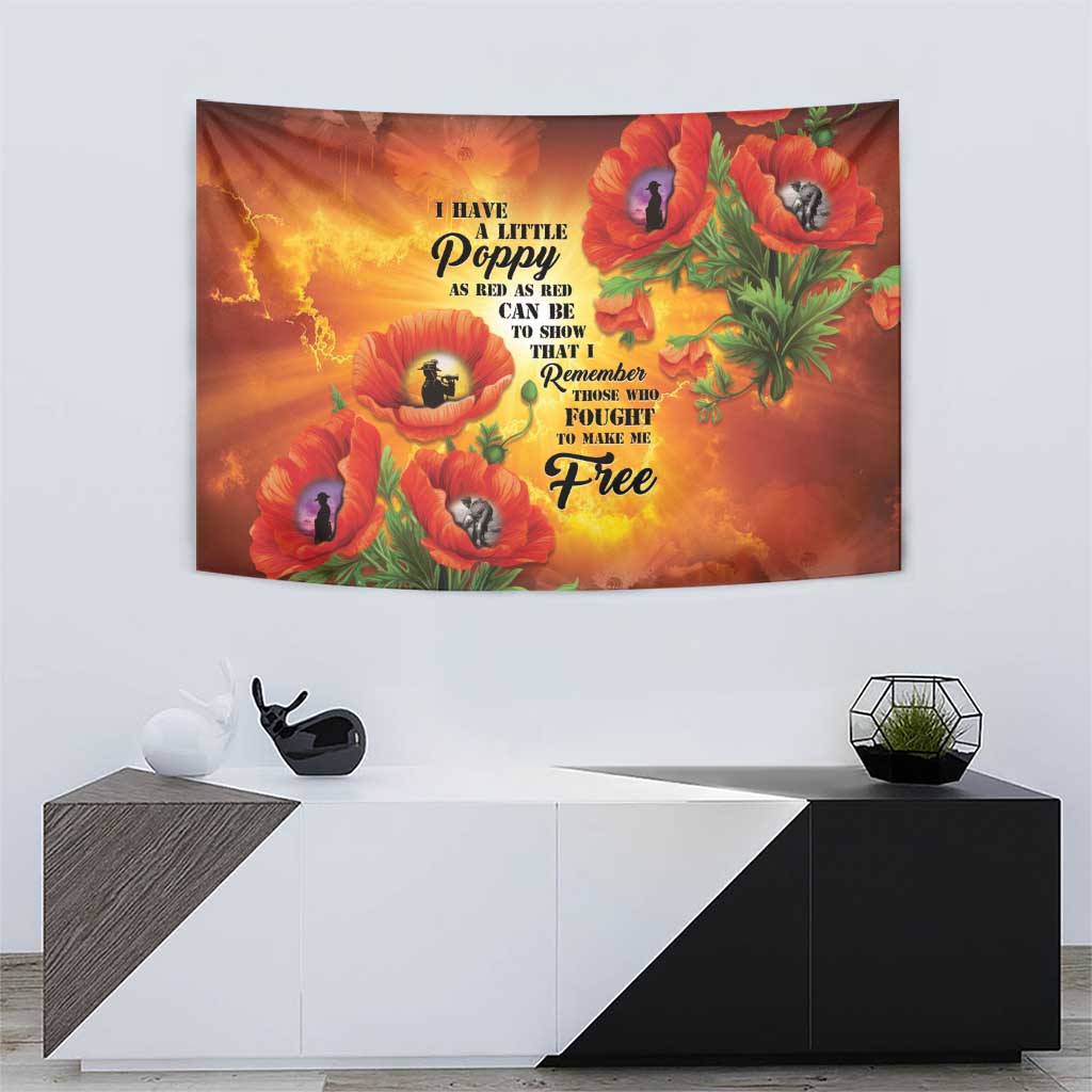 ANZAC Day Red Poppy Tapestry Honoring The ANZAC Spirit LT05 - Polynesian Pride
