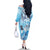 Aotearoa Maori Wahine Family Matching Off The Shoulder Long Sleeve Dress and Hawaiian Shirt Fantail Bird Blue Gold Marble