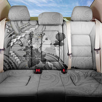 Aotearoa Maori Wahine Back Car Seat Cover Fantail Bird Black Gold Marble LT05 One Size Black - Polynesian Pride