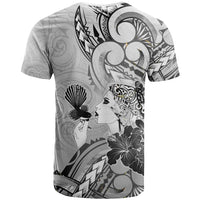 Aotearoa Maori Wahine T Shirt Fantail Bird Black Gold Marble LT05 - Polynesian Pride