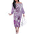 Aotearoa Maori Wahine Family Matching Off The Shoulder Long Sleeve Dress and Hawaiian Shirt Fantail Bird Purple Gold Marble