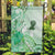 Aotearoa Maori Wahine Garden Flag Fantail Bird Green Gold Marble