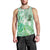 Aotearoa Maori Wahine Men Tank Top Fantail Bird Green Gold Marble