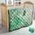 Aotearoa Maori Wahine Quilt Fantail Bird Green Gold Marble