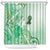 Aotearoa Maori Wahine Shower Curtain Fantail Bird Green Gold Marble