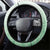 Aotearoa Maori Wahine Steering Wheel Cover Fantail Bird Green Gold Marble