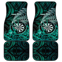 New Zealand Darts Car Mats Maori Koru Dartboard Turquoise Flame LT05 - Polynesian Pride