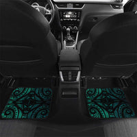 New Zealand Darts Car Mats Maori Koru Dartboard Turquoise Flame LT05 Set 2pcs - Back Turquoise - Polynesian Pride