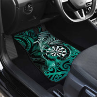 New Zealand Darts Car Mats Maori Koru Dartboard Turquoise Flame LT05 - Polynesian Pride