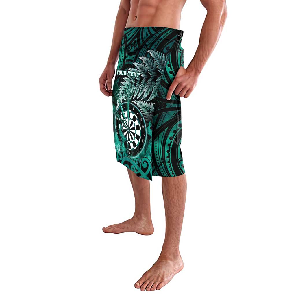 Personalised New Zealand Darts Lavalava Maori Koru Dartboard Turquoise Flame LT05 - Polynesian Pride
