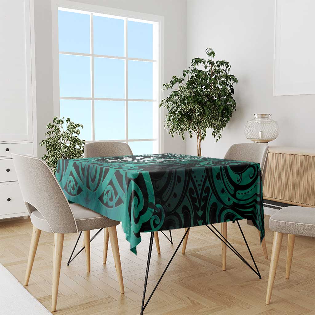 New Zealand Darts Tablecloth Maori Koru Dartboard Turquoise Flame LT05 - Polynesian Pride