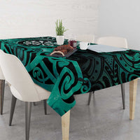 New Zealand Darts Tablecloth Maori Koru Dartboard Turquoise Flame LT05 - Polynesian Pride