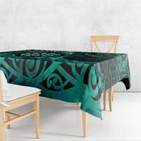 New Zealand Darts Tablecloth Maori Koru Dartboard Turquoise Flame LT05 - Polynesian Pride