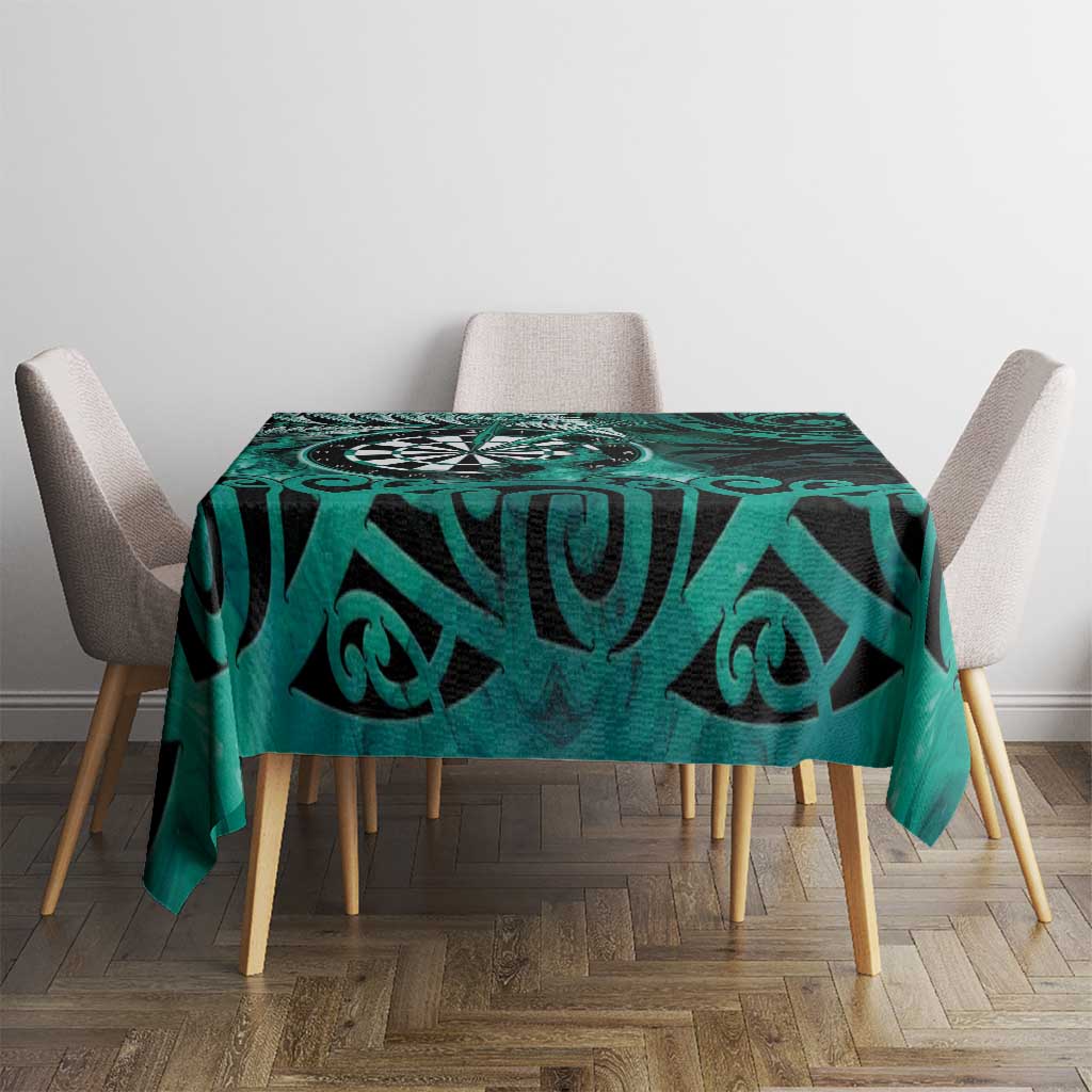New Zealand Darts Tablecloth Maori Koru Dartboard Turquoise Flame LT05 - Polynesian Pride
