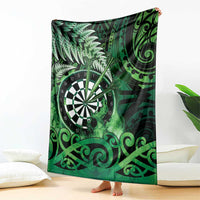 New Zealand Darts Blanket Maori Koru Dartboard Green Flame LT05 - Polynesian Pride