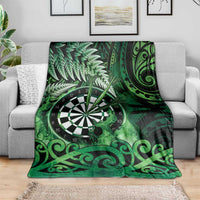 New Zealand Darts Blanket Maori Koru Dartboard Green Flame LT05 - Polynesian Pride