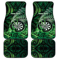 New Zealand Darts Car Mats Maori Koru Dartboard Green Flame LT05 - Polynesian Pride