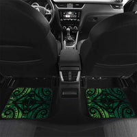 New Zealand Darts Car Mats Maori Koru Dartboard Green Flame LT05 Set 2pcs - Back Green - Polynesian Pride