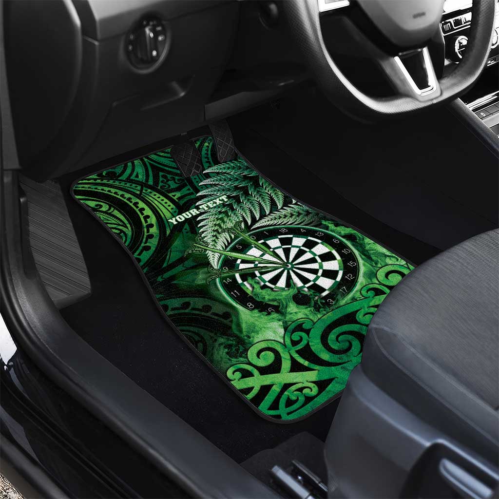 New Zealand Darts Car Mats Maori Koru Dartboard Green Flame LT05 - Polynesian Pride