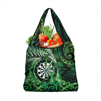 New Zealand Darts Grocery Bag Maori Koru Dartboard Green Flame LT05 1-pack One Size Green - Polynesian Pride
