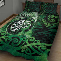 New Zealand Darts Quilt Bed Set Maori Koru Dartboard Green Flame LT05 - Polynesian Pride