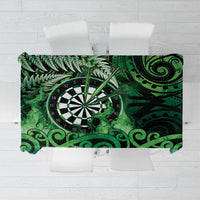 New Zealand Darts Tablecloth Maori Koru Dartboard Green Flame LT05 Green - Polynesian Pride