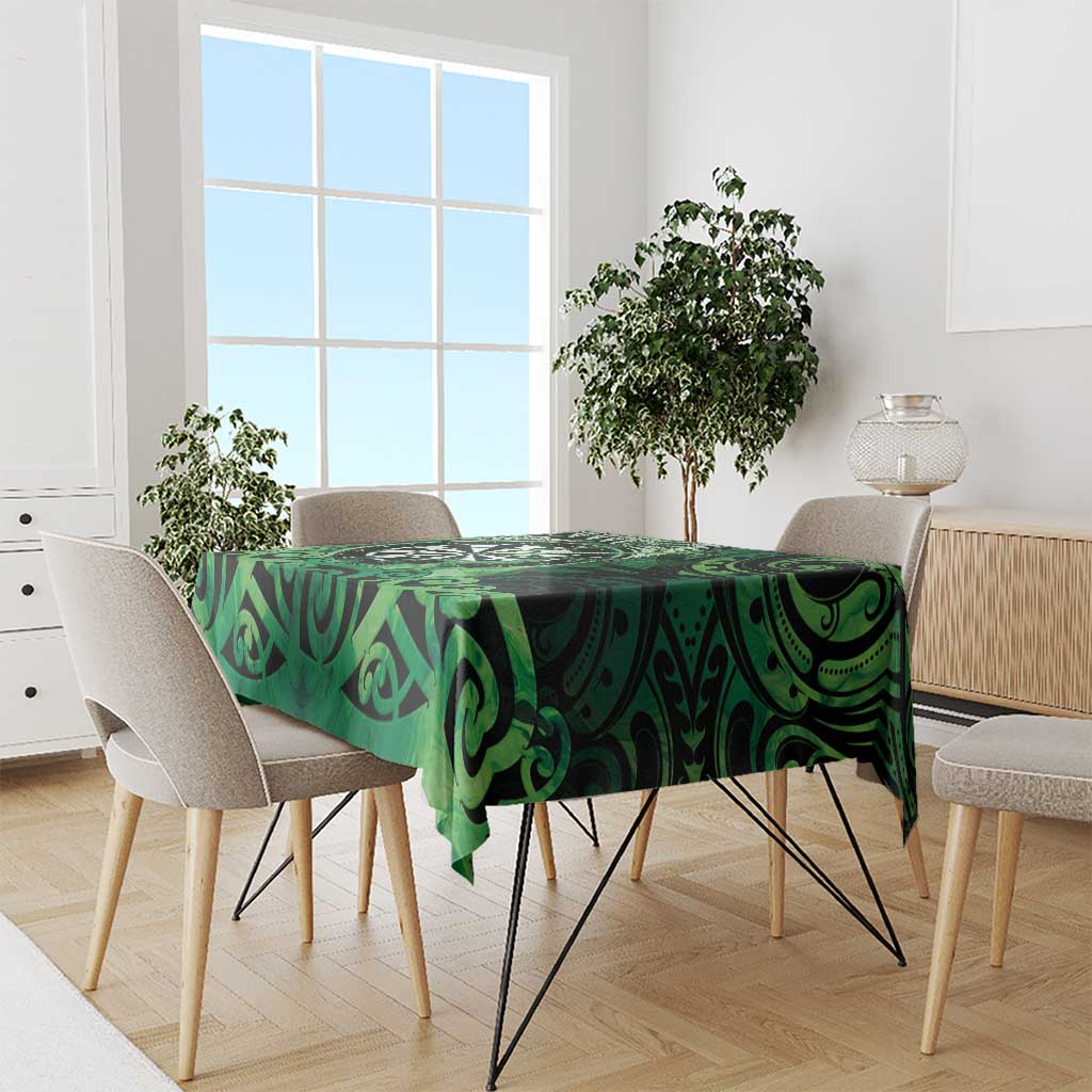 New Zealand Darts Tablecloth Maori Koru Dartboard Green Flame LT05 - Polynesian Pride