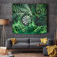 New Zealand Darts Tapestry Maori Koru Dartboard Green Flame LT05 Green - Polynesian Pride
