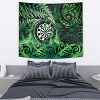 New Zealand Darts Tapestry Maori Koru Dartboard Green Flame LT05 - Polynesian Pride