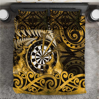 New Zealand Darts Bedding Set Maori Koru Dartboard Gold Flame LT05 Gold - Polynesian Pride