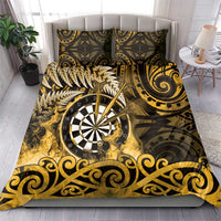 New Zealand Darts Bedding Set Maori Koru Dartboard Gold Flame LT05 - Polynesian Pride