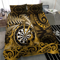 New Zealand Darts Bedding Set Maori Koru Dartboard Gold Flame LT05 - Polynesian Pride