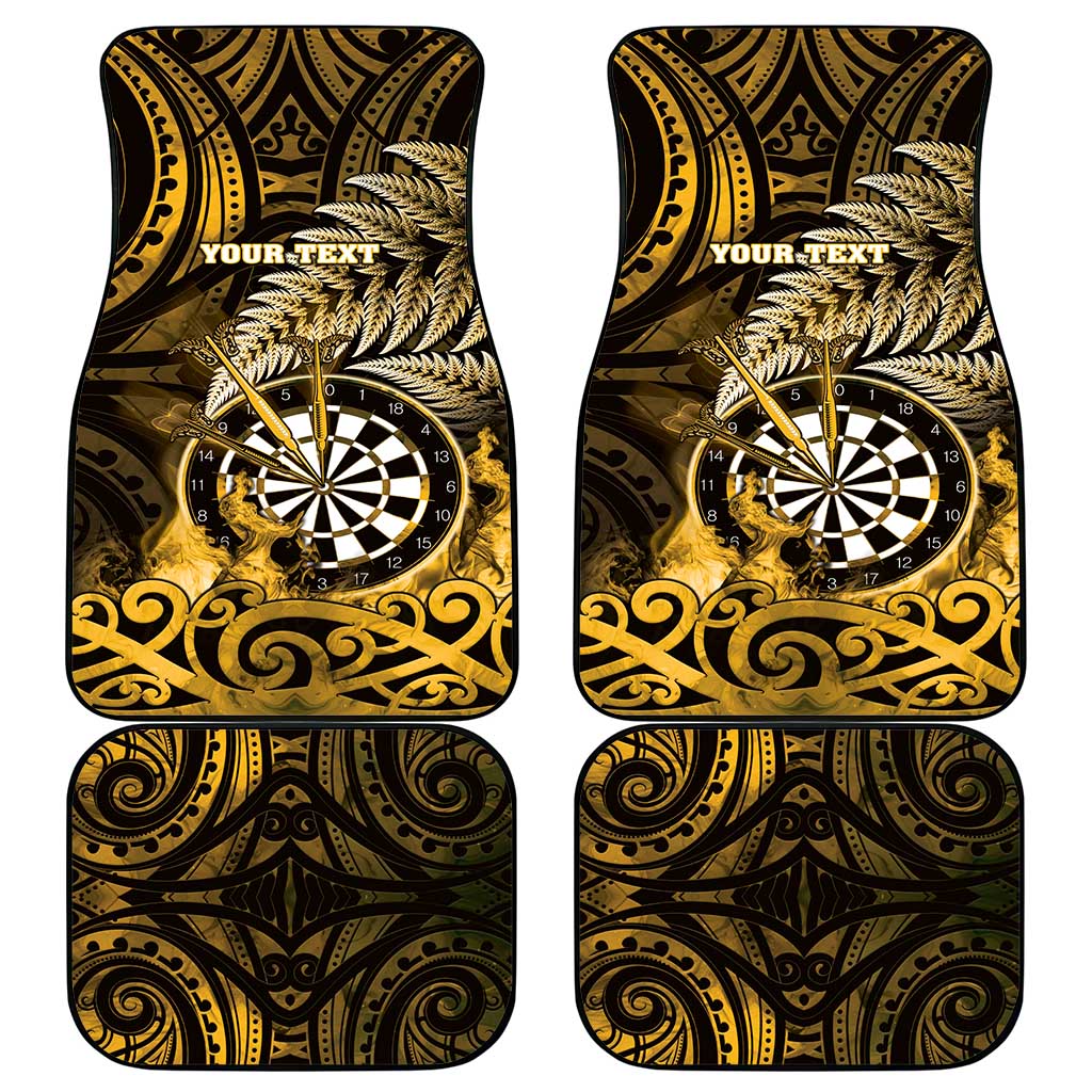 New Zealand Darts Car Mats Maori Koru Dartboard Gold Flame LT05 - Polynesian Pride