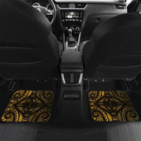 New Zealand Darts Car Mats Maori Koru Dartboard Gold Flame LT05 Set 2pcs - Back Gold - Polynesian Pride