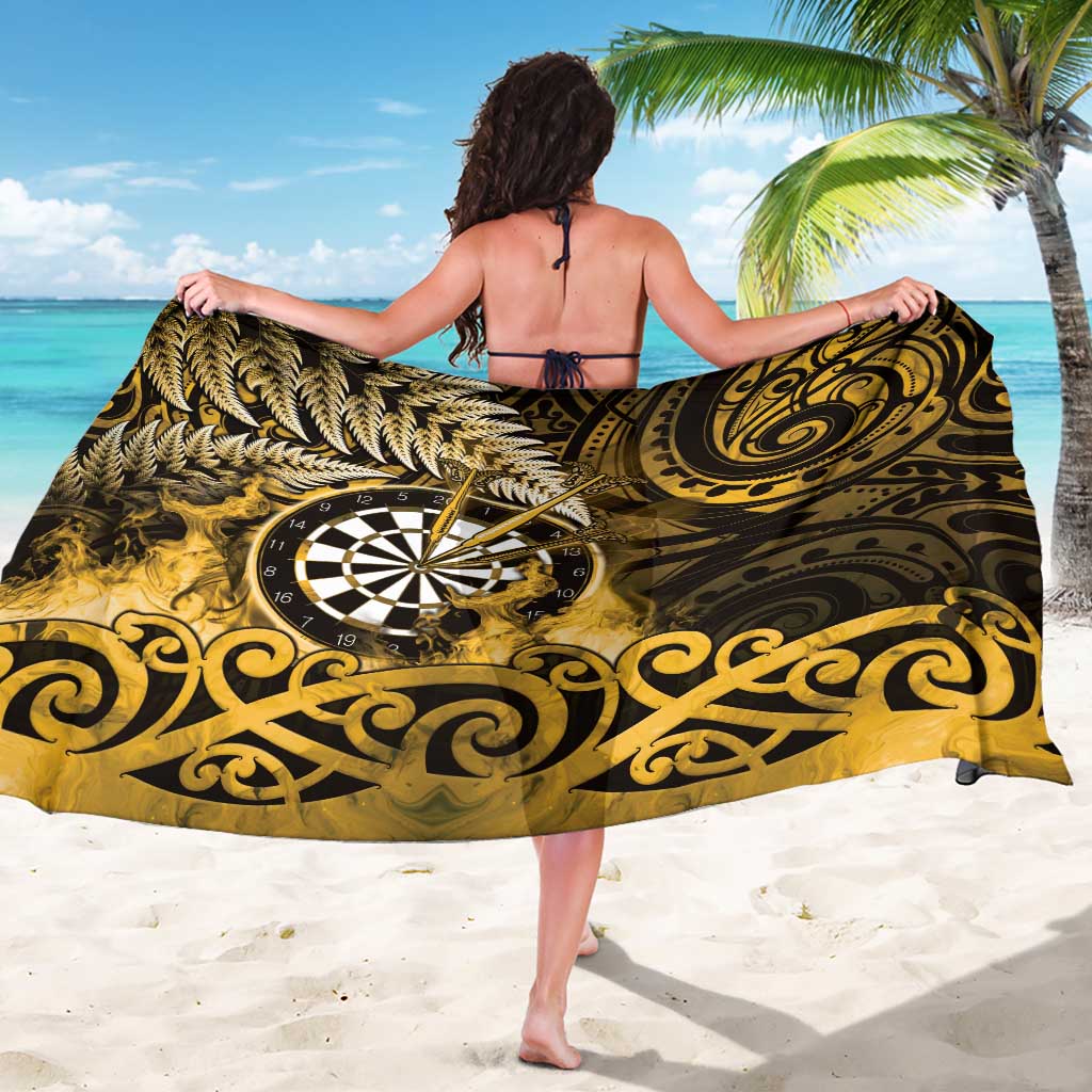 New Zealand Darts Sarong Maori Koru Dartboard Gold Flame LT05 - Polynesian Pride
